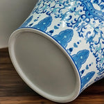 Vase Chinois Bleu et Blanc Motif Fleurs - Vignette | Vase Cute