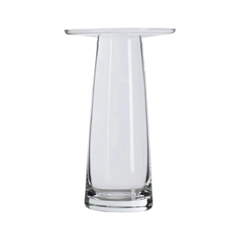 Vase collerette simple décoratif en Verre modèle Transparent 25 cm.