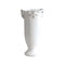 Vase Colonne Blanche sur Pied en Céramique.