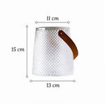 Vase Coloré avec Anse Imitation Cuir - Vignette | Vase Cute