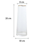 Vase Conique Chic Opalisé Col Doré - Vignette | Vase Cute