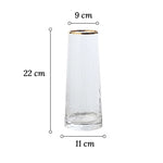 Vase Conique Chic Opalisé Col Doré - Vignette | Vase Cute