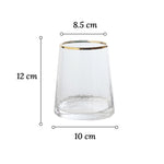 Vase Conique Chic Opalisé Col Doré - Vignette | Vase Cute