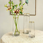 Vase Conique Chic Opalisé Col Doré - Vignette | Vase Cute