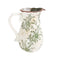 Vase Cruche Ancienne Col Ondulé Motif Floral modèle grand sur fond blanc sans fleurs.