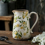 Vase Cruche Rétro Motifs Citron ou Rose - Vignette | Vase Cute