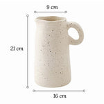 Vase Cruche Vintage Blanc Moucheté - Vignette | Vase Cute
