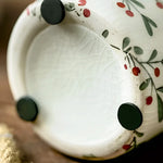 Vase Cylindrique Rétro Motif Floral Rouge - Vignette | Vase Cute