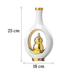 Vase de Luxe Contemporain Ikebana Blanc et Doré - Vignette | Vase Cute