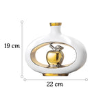 Vase de Luxe Contemporain Ikebana Blanc et Doré - Vignette | Vase Cute