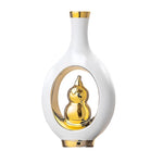 Vase de Luxe Contemporain Ikebana Blanc et Doré - Vignette | Vase Cute