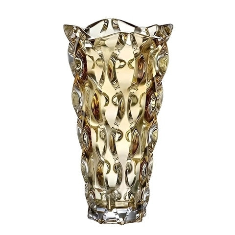 Vase de Luxe Effet Cristal Coloré en Verre Modèle Ambre.