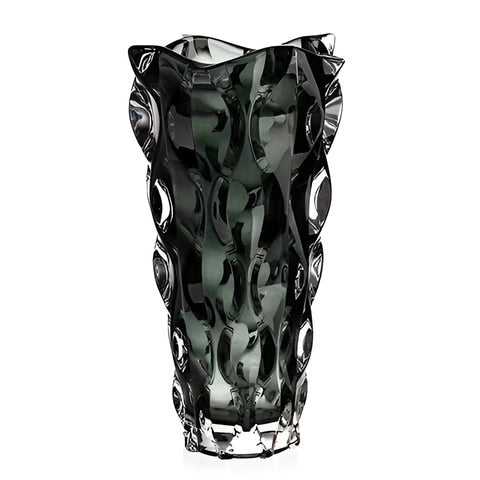 Vase de Luxe Effet Cristal Coloré en Verre Modèle Gris.