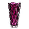 Vase de Luxe Effet Cristal Coloré en Verre Modèle Violet.