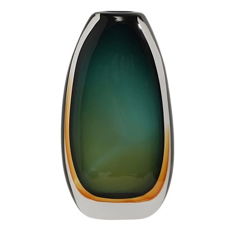 Vase de Luxe en Verre Soufflé Bicolore en Verre modèle M.