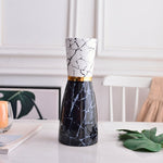 Vase de Luxe Moderne Marbré Cercle Doré - Vignette | Vase Cute