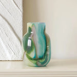 Vase Décoratif Effet Marbré Vert et Bleu - Vignette | Vase Cute
