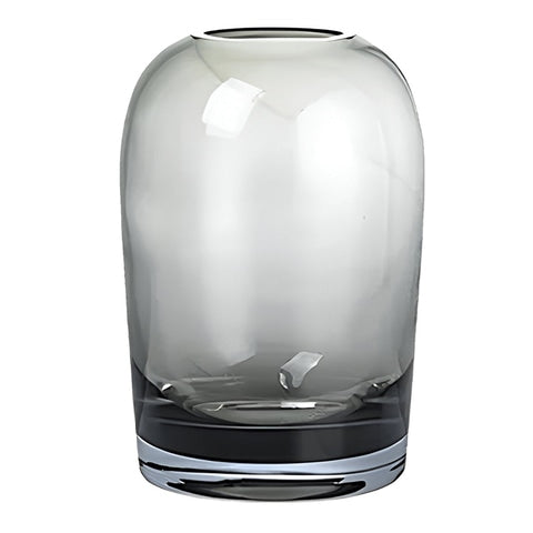Vase décoratif gris ou blanc transparent en verre modèle Gris A.