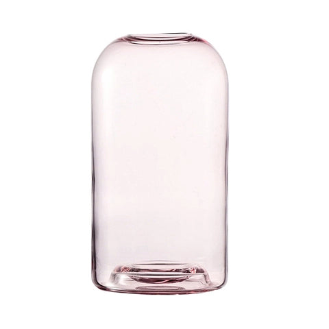 Vase dôme rose décoratif en verre modèle Rose.