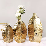 Vase Doré Relief Asymétrique - Vignette | Vase Cute