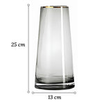 Vase en Verre Décoratif Liseré Doré - Vignette | Vase Cute