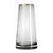 Vase en verre décoratif liseré doré modèle 25cm Gris.