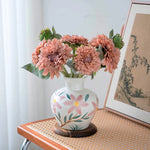 Vase Fantaisie Motif Fleurs Peint à la Main - Vignette | Vase Cute