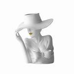 Vase Femme au Chapeau - Vignette | Vase Cute