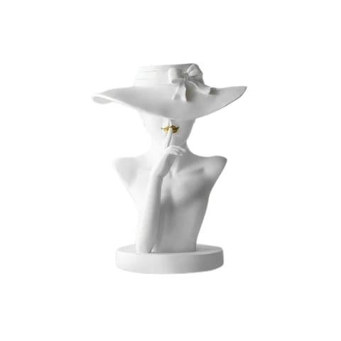 Vase Femme au chapeau modèle Blanc B.