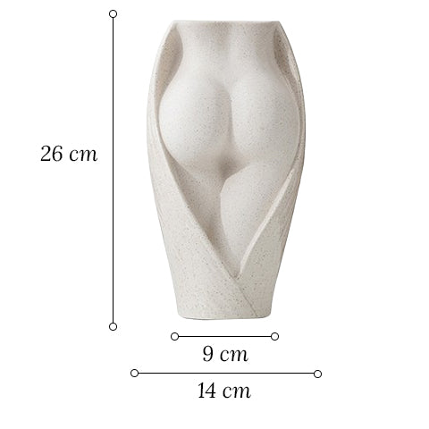 Vase fessier Femme vice-versa dimensions du modèle Grand sur fond blanc.