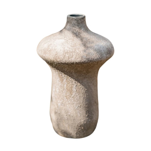 Vase forme champignon vieilli en céramique modèle B.
