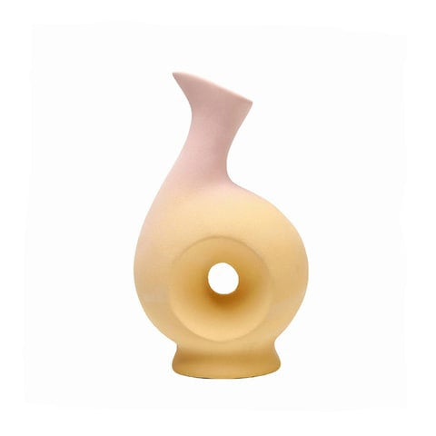 Vase forme irrégulière pastel dégradé style A couleur jaune dégradé.
