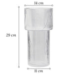 Vase Forme Torche Transparent Rayé - Vignette | Vase Cute