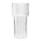 Vase Forme Torche Transparent Rayé en Verre modèle grand