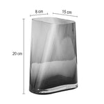 Vase Géométrique Translucide Gris Fumé - Vignette | Vase Cute