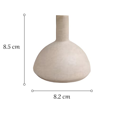 Vase en grès beige couleur naturelle dimensions du modèle C.