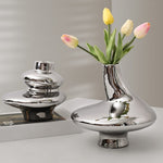 Vase Luxueux Argenté Design - Vignette | Vase Cute