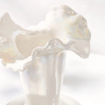 Vase Luxueux Design Raffiné Rond Col Ondulé Nacré - Vignette | Vase Cute