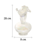 Vase Luxueux Design Raffiné Rond Col Ondulé Nacré - Vignette | Vase Cute