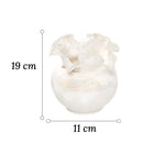 Vase Luxueux Design Raffiné Rond Col Ondulé Nacré - Vignette | Vase Cute