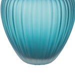 Vase Luxueux Rayé Bleu Givré Col Ondulé - Vignette | Vase Cute