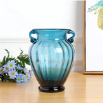 Vase Moderne Amphore Bleu avec Anses - Vignette | Vase Cute