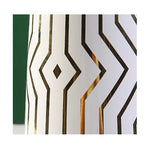 Vase Moderne Blanc Motifs Dorés - Vignette | Vase Cute