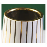 Vase Moderne Blanc Motifs Dorés - Vignette | Vase Cute