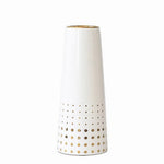 Vase Moderne Blanc Motifs Dorés - Vignette | Vase Cute