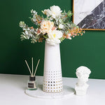 Vase Moderne Blanc Motifs Dorés - Vignette | Vase Cute