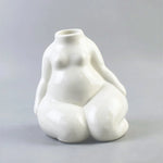 Vase Moderne Blanc Silhouette Féminine - Vignette | Vase Cute