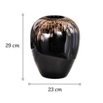 Vase Noir Pailleté Doré - Vignette | Vase Cute