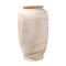 Vase Ovale Artisanal Rustique en Bois, présentation du modèle L sans fleurs sur fond blanc.