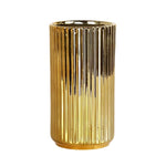 Vase Plaqué Or Rayé Raffiné - Vignette | Vase Cute